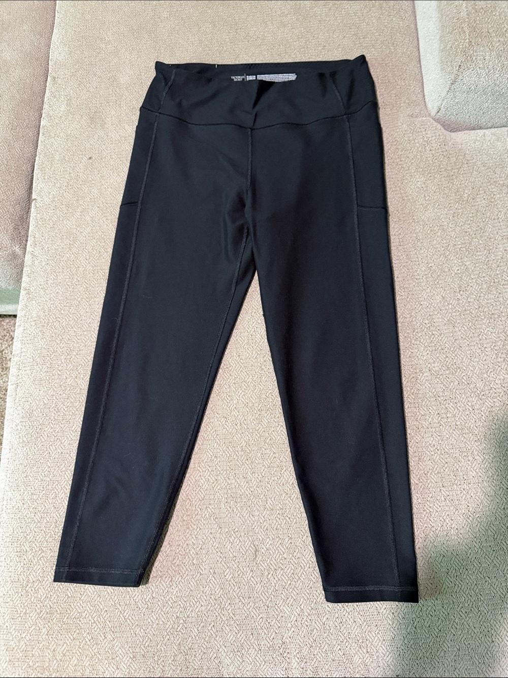 Victoria's Secret Black Capri Leggings with Side Panels